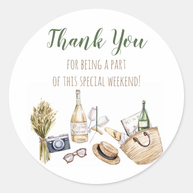 Adesivo Winery Girls Weekend Bachelorette (Frente)