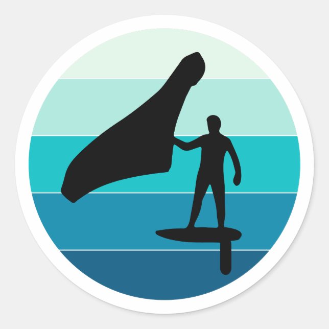 Adesivo Wing Foiling Hydrofoil Surfing Surf Water Sport (Frente)