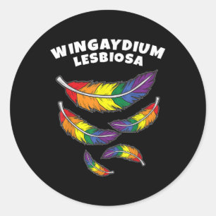Adesivo Wingaydium Lesbiosa _ Suporte Lgbtq Para Gay E L