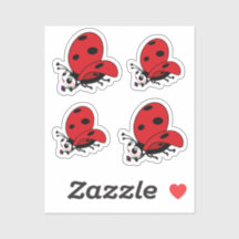Wings Ladybug Sticker