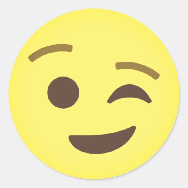 Adesivo Winking Emoji (Frente)
