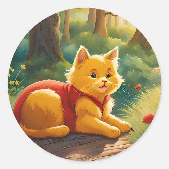 Adesivo Winnie the Pooh Cat V1 Sticker (Frente)