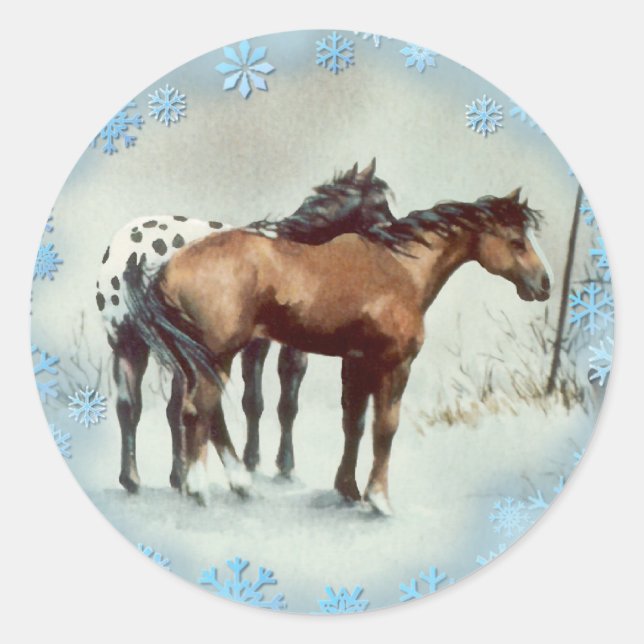 Adesivo WINTER APPALOSA & SNOWFLAKS por SHARON SHARPE (Frente)