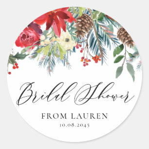 Adesivo Winter Blooms Garland Floral Chá de panela