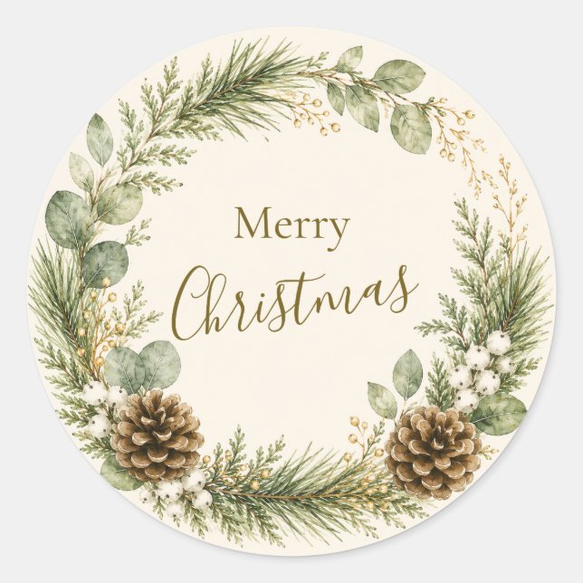 Adesivo Winter Botanica | Feliz Natal  (Frente)