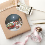 Adesivo Winter Chihuahua Caravan Christmas Adventure<br><div class="desc">Adotar a magia de uma noite de inverno nevada enquanto uma caravana desliza graciosamente através da paisagem iluminada pela lua. A beleza serena da neve escutadora e o brilho encantador da lua criam uma cena cativante,  prometendo uma aventura inesquecível de Natal cheia de calor,  alegria e memórias queridas.</div>