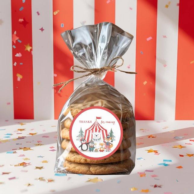 Adesivo Winter Circus Animals Thank You  (Criador carregado)