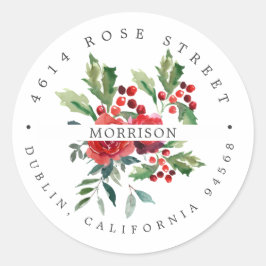 Adesivo Winter Floral | Boho Botanical Return Address