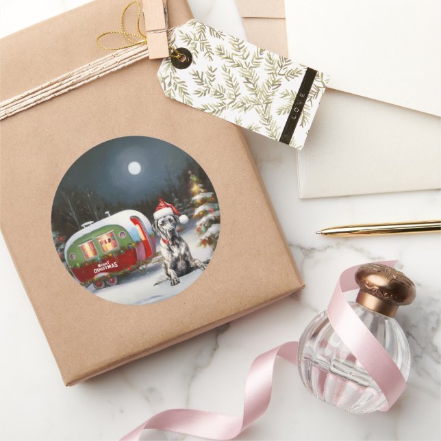 Adesivo Winter Great Dane Caravan Christmas Adventure (Presentear)