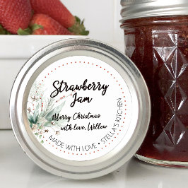 Adesivo Winter Greenery Blank Homemade Jar Canning