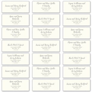 Adesivo Winter Greenery Ivory Wedding Guest Address Labs