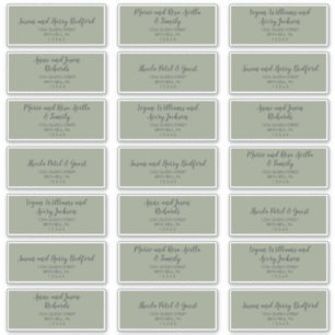 Adesivo Winter Greenery Wedding Guest Address Labs