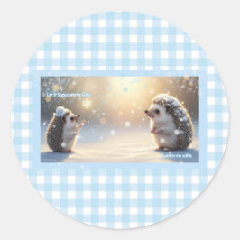 Adesivo Winter Hedgehog – Cute Snowflake