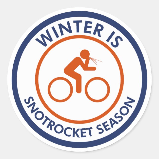 Adesivo Winter Is Snot Rocket Season Cycling (Frente)