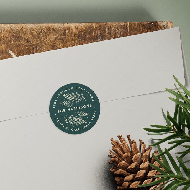 Adesivo Winter Laurel Return Address (Criador carregado)