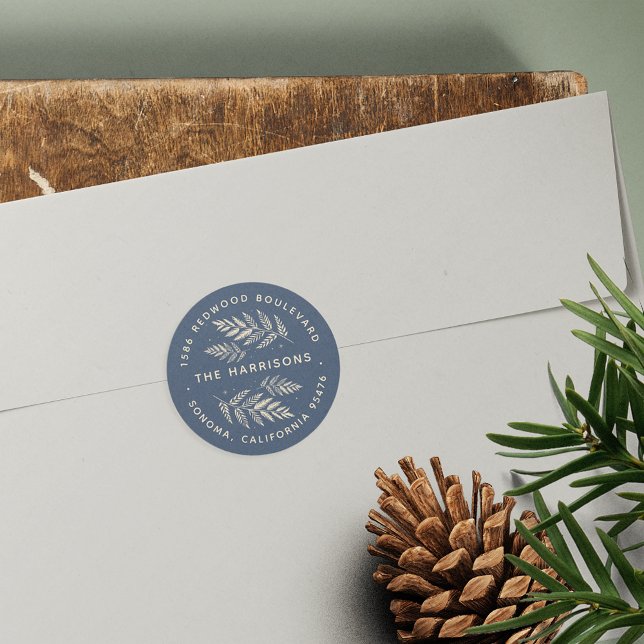 Adesivo Winter Laurel Return Address (Criador carregado)