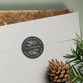 Adesivo Winter Laurel Return Address