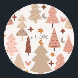 Adesivo Winter Modern Boho Christmas<br><div class="desc">Faz uma adição encantadora à sua papelaria de Natal ou um pequeno presente pensativo para um ente querido. Então,  por que esperar? Adicione um toque de "boho-chic" às suas celebrações de Natal com este encantador adesivo.</div>