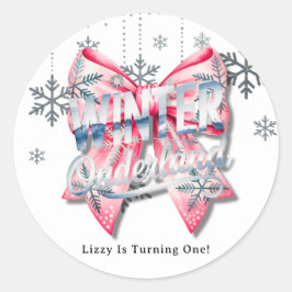 Adesivo Winter Onderland Girl 1rua. Festa de aniversário