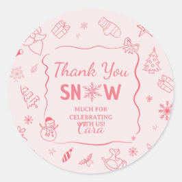 Adesivo Winter Onederland Birthday Party Sticker