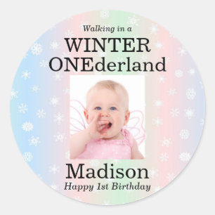Adesivo Winter Onederland Photo Snowflake