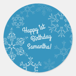 Adesivo Winter Onederland Snowflake Kid Party (Festa de pr