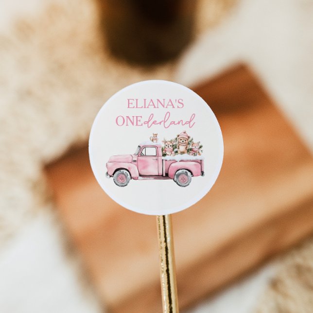 Adesivo Winter Onederland Woodland Animals 1st Birthday (Criador carregado)