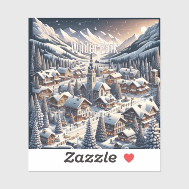 Adesivo Winter Park Colorado 3 Inch Vinyl Sticker (Folha)