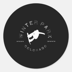 Adesivo Winter Park Colorado Graphic Vintage Snowboard T