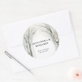 Adesivo Winter Snow Cute Woodland Animals Coed Baby Shower