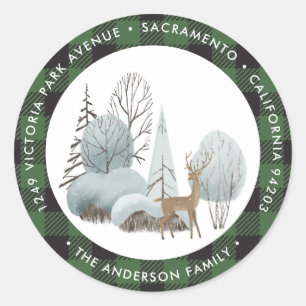 Adesivo Winter Wonderland Christmas Return Address Labs
