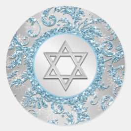 Adesivo Winter Wonderland Damask Bat Mitzvah Sticker 10