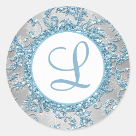 Adesivo Winter Wonderland Damask Bat Mitzvah Sticker 8