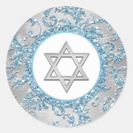 Adesivo Winter Wonderland Damask Bat Mitzvah Sticker 9