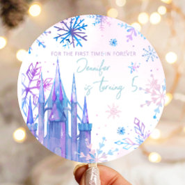 Adesivo Winter Wonderland Snowflakes Girl Snow Birday