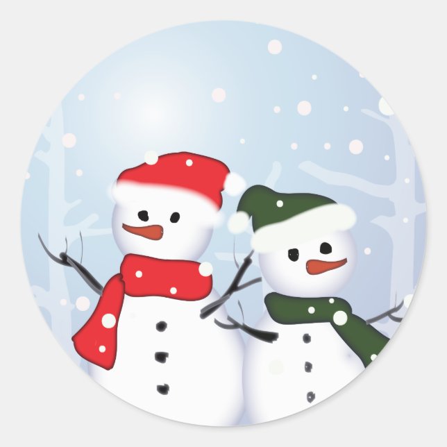 Adesivo Winter Wonderland Snowman Nosso Primeiro Natal (Frente)