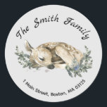 Adesivo Winter Woodland Deer Christmas Return Endereço<br><div class="desc">Uma impressão de Natal de veados de inverno.</div>