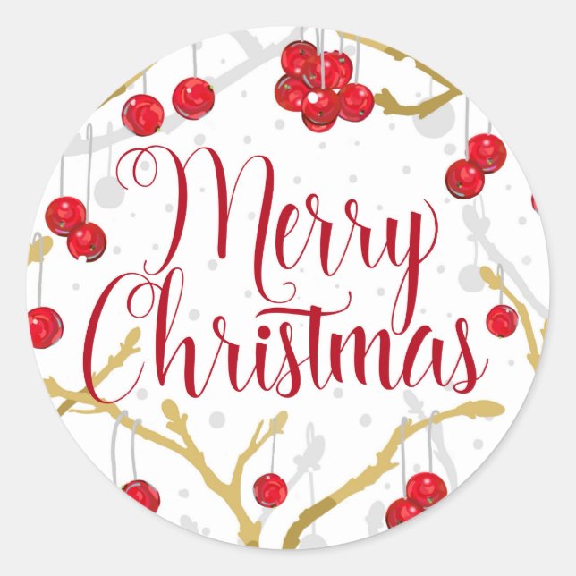 Adesivo Winterberry Merry Christmas (Frente)