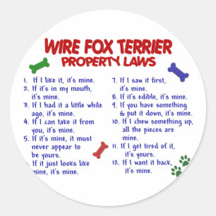 Adesivo WIRE FOX TERRIER Property Laps 2