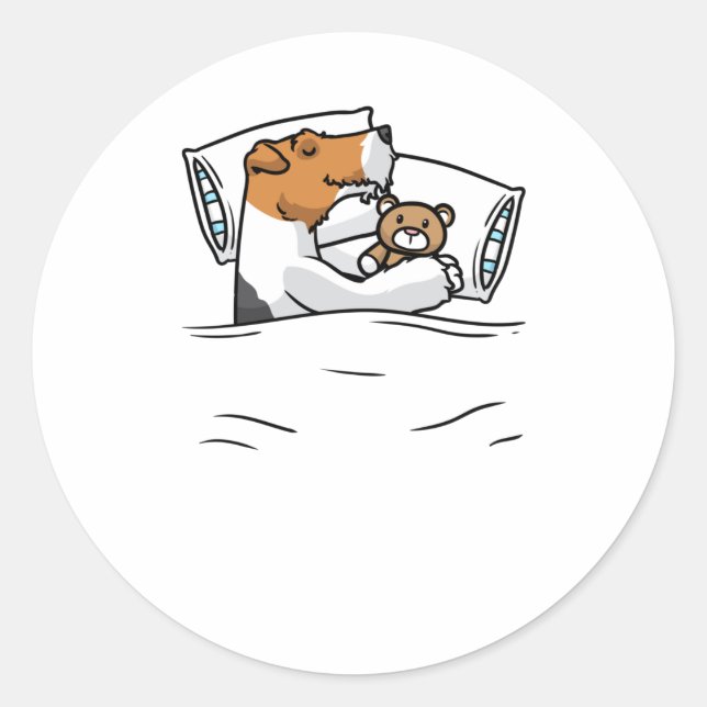 Adesivo Wire Fox Terrier Sleep Shirt (Frente)