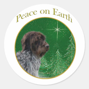 Adesivo Wirehaired Apontando Griffon Peace