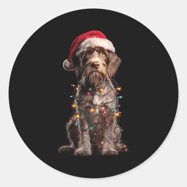 Adesivo Wirehaired Inting Griffon Christmas Graphics Dog L (Frente)