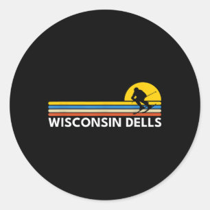 Adesivo Wisconsin Dells Vintage Retro Souvenirs Skiing T-s