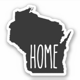 Adesivo Wisconsin Home Black and White