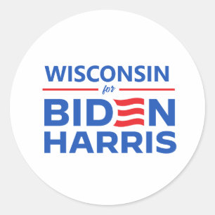 Adesivo Wisconsin para Biden Harris