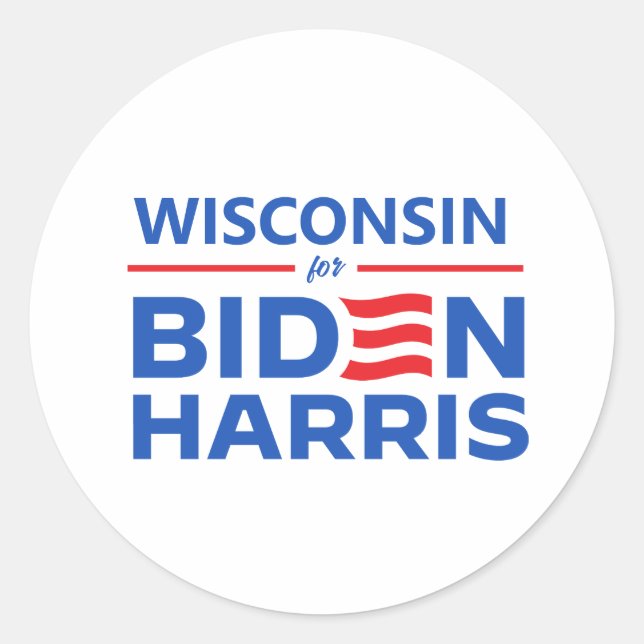 Adesivo Wisconsin para Biden Harris (Frente)