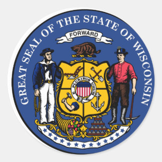 Adesivo Wisconsin State Seal