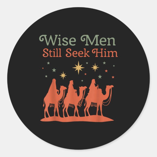 Adesivo Wise Men Still Seek Him Nativity Scene Christian C (Frente)