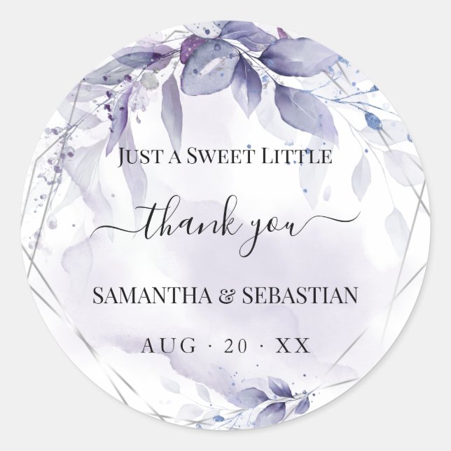 Adesivo Wispy Floral Dusty Plum Obrigado (Frente)