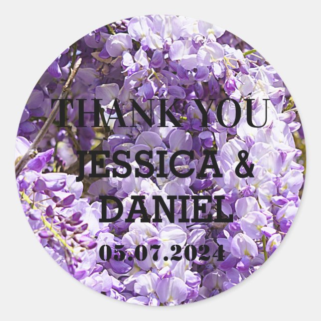 Adesivo Wisteria Purple Floral Flor Árvore Violeta Violeta (Frente)